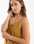 Top in cotton thin straps with a V-neckline